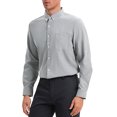 thumbnail image 5 of CAMISA DE NEGOCIO OXFORD DE MANGA LARGA PARA HOMBRES CON CUELLO BOTÓN REGULAR FIT S GRIS, 5 of 5