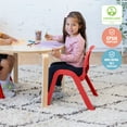 thumbnail image 5 of ECR4Kids Plastic Stackable SitRight Chair, 11in, Classroom Furniture, Red, 4-Pack, 5 of 9