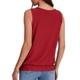 thumbnail image 4 of ohmzyzo Womens Tank Tops Keyhole V Neck Summer Tops for Women 2025 Eyelet Embroidered Loose Fit Tank Tops, 4 of 9