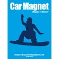 thumbnail image 1 of Magnets in Motion Snowboarder Female Car Magnet Blue, 1 of 4