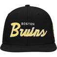 thumbnail image 2 of Men's Mitchell & Ness Black Boston Bruins Core Team Script 2.0 Snapback Hat, 2 of 5