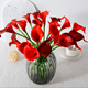 thumbnail image 2 of Xiao Hua 12 flores artificiales de lirio de cala, flores falsas, flores artificiales para decoración de bodas, 2 of 5