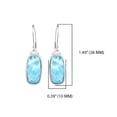 thumbnail image 6 of Yo Treasure Women Larimar Dangle Earrings 925 Sterling Silver Gifts for Her, 6 of 7