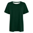 thumbnail image 5 of T-shirt Mode Femme Col Rond Grande Taille Manches Courtes Couleur Unie avec Tissu Doux et Respirant, 5 of 5