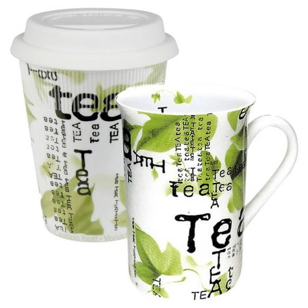 2-Pc Tea to Stay and Go Collage Mug Set