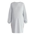 thumbnail image 5 of Time and Tru Women's Maternity French Terry Sweatshirt Dress with Long Sleeves, Sizes S-XXL, 5 of 5
