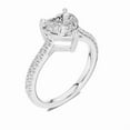 thumbnail image 2 of Zuwelria 2.30 Carat Beautiful Heart Cut | D/VVS1 Moissanite Diamond Engagement Ring - Bridal Ring - Promise Ring | 18K White Gold Over Sterling Silver | D/VVS1 Size 5, 2 of 8
