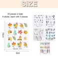 thumbnail image 2 of 18 hojas de calcomanías autoadhesivas para uñas, para decoración de uñas de mujer, varios estilos, 6,4 x 5,3 cm, 2 of 5
