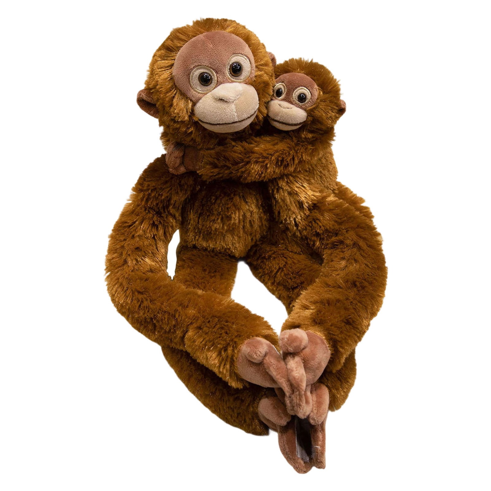 Cuddly Orangutan Stuffed Animal with Baby Monkey 13 inch Soft Plush Toy Set for Kids Boys Girls Huggable Adorable Gift (Style-b)