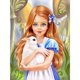 thumbnail image 1 of 5D DIY Diamante Pintura Chica Abrazando Animal Full Round Drill Home Art Picture Hugtrwg Para estrenar, 1 of 9