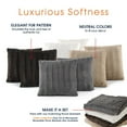 thumbnail image 3 of Cheer Collection Faux Fur Square Decorative Pillow 18x18, Black - (Set of 2), 3 of 10