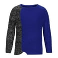 thumbnail image 4 of IROINNID Men's Sweater Round Neck Long Sleeve Jumper Mid-Length Color Block Leisure Pullover Autumn Winter Patchwork Color Low Sweater, 4 of 6