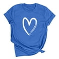 thumbnail image 5 of Ltctricy Women's T Shirts Short Sleeve Crew Neck Heart Printed Tunic Tops Casual Graphic Tees Loose Fit Blouses, 5 of 7