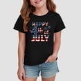 thumbnail image 2 of Ccpelsie Kids Tie Dye Shirts for Boys Girls Outfit Clothes Children Short Sleeve Tees Independence Day T-Shirt(Black,5-6 Years), 2 of 4