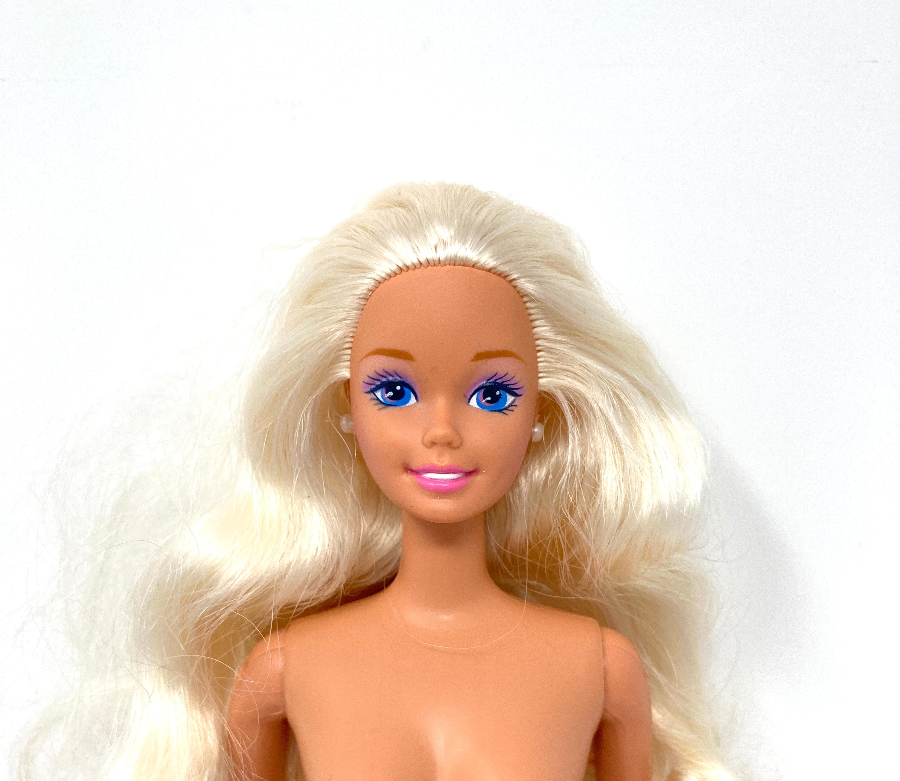 Mutton emne selvfølgelig OOAK Nude Barbie Doll Blue Eyes Blond Hair Twist & Turn Pink Lips (R) -  Walmart.com