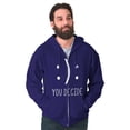 thumbnail image 5 of You Decide Happy Sad Emoticon Cute Zip Up Hoodie Men's Women's Brisco Brands X, 5 of 6