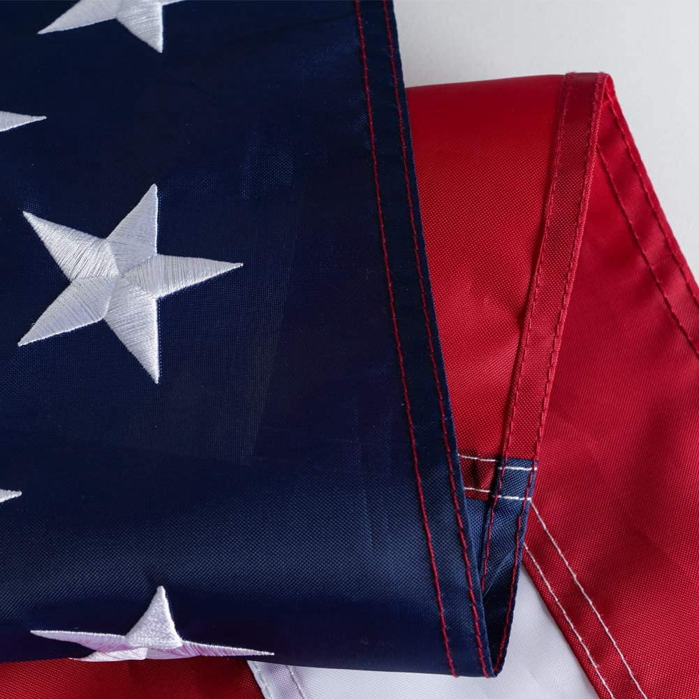Durable American USA US Flag 4x6 Embroidered Stars Sewn Stripes Longest Lasting Us Flag Made from Oxford Nylon Indoor with Brass Grommets