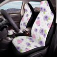 thumbnail image 4 of Uourmeti Purple Pink Rose Car Seat Cover, 2 Piece Lightweight Polyester Front Seat Protectors for Auto Truck RV Vehicle Interior, 4 of 12