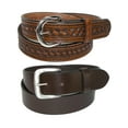 thumbnail image 1 of CTM®  Leather Removable Buckle Belts (Pack of 2) (Men's), 1 of 3