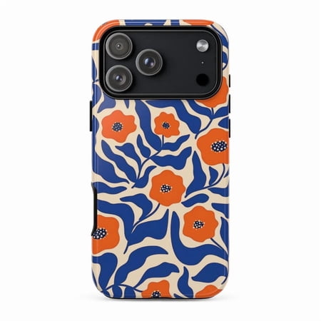 Matisse Floral Orange Case for iPhone 11 12 13 14 15 16 17 Pro Max Plus