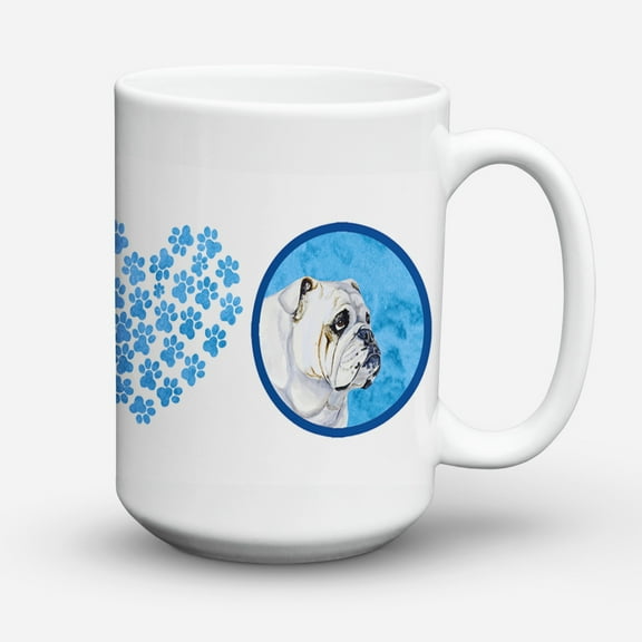 Blue Bulldog English Coffee Mug 15 oz