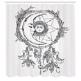 thumbnail image 3 of Ambesonne Tribal Shower Curtain, Dreamcatcher Moon, 69"Wx84"L, Black White, 3 of 5