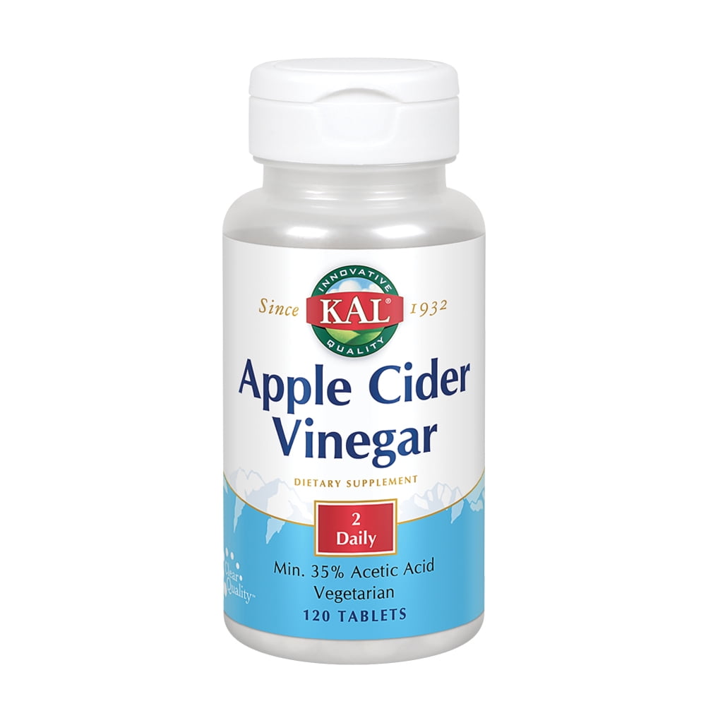 KAL Apple Cider Vinegar Capsules, 500 mg, 120 Count