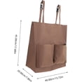 thumbnail image 2 of Janitorial Cart Bag, 17.68x15.72x7.86in  Cart Trash Collecting Amenity Bag for Housekeeping Commercial Janitorial Cleaning, Coffee, 2 of 6