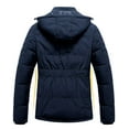 thumbnail image 2 of Chrisuno Women's Lady Short Insulated Warm Winter Coat With Removable Hood Outerwear Jacket Navy 2XL, 2 of 5
