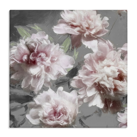 Stupell Industries Traditional Pink Flowers On Neutral Canvas Art, 17 x 17, by Shawna Sullivan