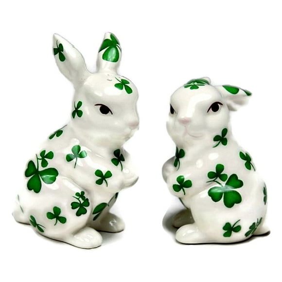 Cosmos Shamrock Rabbit Salt & Pepper Shakers