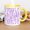 Yellow, variant on 11Oz Ceramic Mug with Purple Zebra Stripe Pattern Design