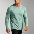 thumbnail image 4 of Samdudou Mens T Shirts Long Sleeve Crewneck Casual Basic Tees Everyday Layering Undershirts Lightweight Athletic Training Tops Classic Daily Workout Pullover Apparel, 4 of 6