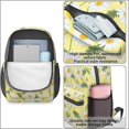 thumbnail image 4 of Daisy Pioneer Flower Yellow Pattern 17" School Backpacks for Teens,Waterproof Oxford Fabric,S-Shape Padded Straps for School,Travel,Hiking,Camping, 4 of 6