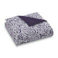 Truly Soft Watercolor Paisley Eggplant Twin Extra Long Duvet Set
