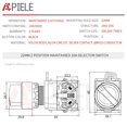 thumbnail image 4 of APIELE 22mm 2 Position Selector Switch 10A 440V Push Button Switch Maintained (Pack of 2), 4 of 4