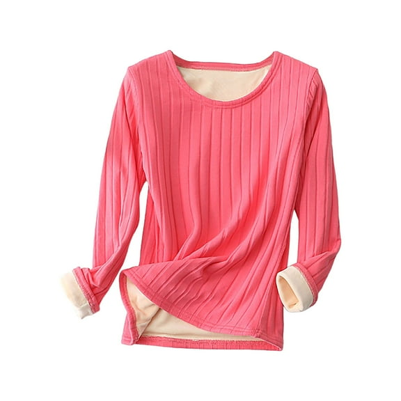 Kogui Girls Shirts Girls Long Sleeve Shirts,Crewneck, Lightweight and Breathable Long Sleeve Shirts for Teen Girls Trendy Size 12 Years ( Red,12 Years)