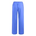 thumbnail image 4 of Patlollav Women'S Elastic Waist Drawstring Casual Pants Straight Leg Lightweight Loose Trousers with Pockets, 4 of 6