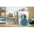 thumbnail image 2 of Ahgly Company Machine Washable Indoor Rectangle Transitional Greenish Blue Green Area Rugs, 5' x 7', 2 of 7