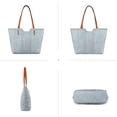 thumbnail image 5 of Montana West Women's Oversized Hobo Tote Shoulder Satchel Bag, Blue, 5 of 6