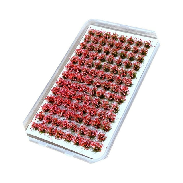 tredstone Modèle de Grappe de Fleurs Artificielles DIY Miniature pour Décoration Rose Rouge
