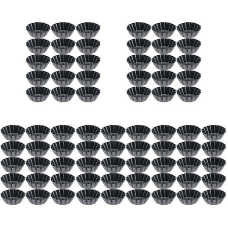 

HOMEMAXS 75 Pcs Multi-function Pudding Molds Convenient Egg Tart Molds Non-stick Muffin Cups Pudding Supply