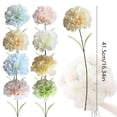 thumbnail image 3 of LKZQHMC Artificial Carnations, Silk Faux Flowers, for Funeral Arrangements, Wedding Bouquets, Cemetery Wreaths, DIY Crafts - 1 Single 16" Stems - White, 3 of 8
