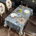 thumbnail image 6 of Pioneer Flower Floral Print Pattern Rectangle Tablecloth 60"x120",Waterproof Polyester Rectangle Table Cloth, Wipeable Spillproof Polyester Tablecloth for Dining, Camping, Indoor and Outdoor, 6 of 6
