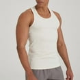 thumbnail image 2 of fatyb Mens Ribbed Tank Tops Racerback Stretch Knit Shirts Sleeveless Workout Gym Muscle T-Shirt for Men, 2 of 7