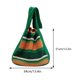 thumbnail image 3 of Bolso de hombro a rayas de ganchillo para mujer, bolso de mano bonito, bolso diario de verano (verde), 3 of 8