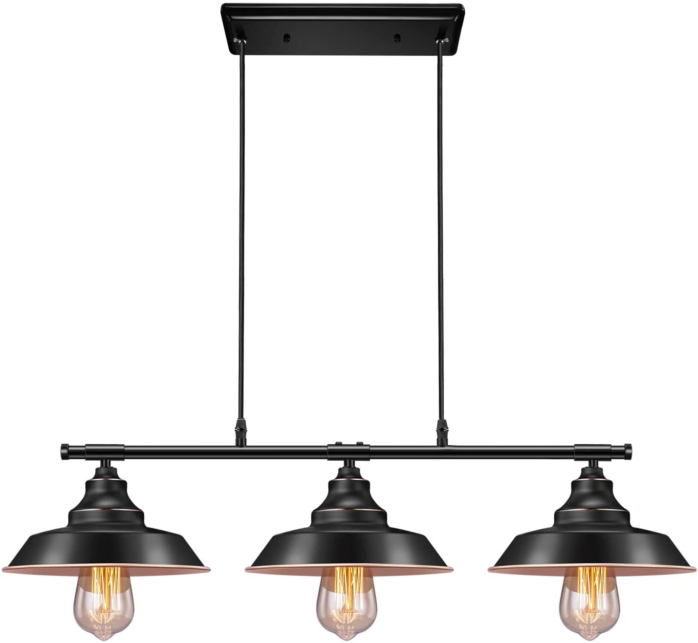 Pynsseu 3Light Industrial Flush Mount Lighting Fixtures Close to