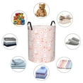 thumbnail image 6 of Balery Flower Rabbit Round Laundry Basket with Handles Waterproof Freestanding Laundry Hamper for Clothes Toys in the Dorm and Family-Small, 6 of 8