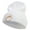 White, variant on Abstract Fish Bone Embroidered 12 Inch Long Knitted Beanie - White OSFM