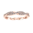 thumbnail image 2 of Natural 1/2Ct Round Cut Diamond Twist Anniversary Eternity Band Ring 18k Gold FG VS1, 2 of 3